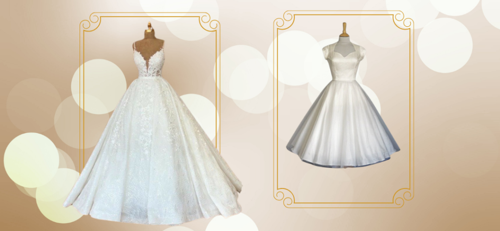 Robe de mariée volumineuse, idéale pour un effet spectaculaire lors de la cérémonie.