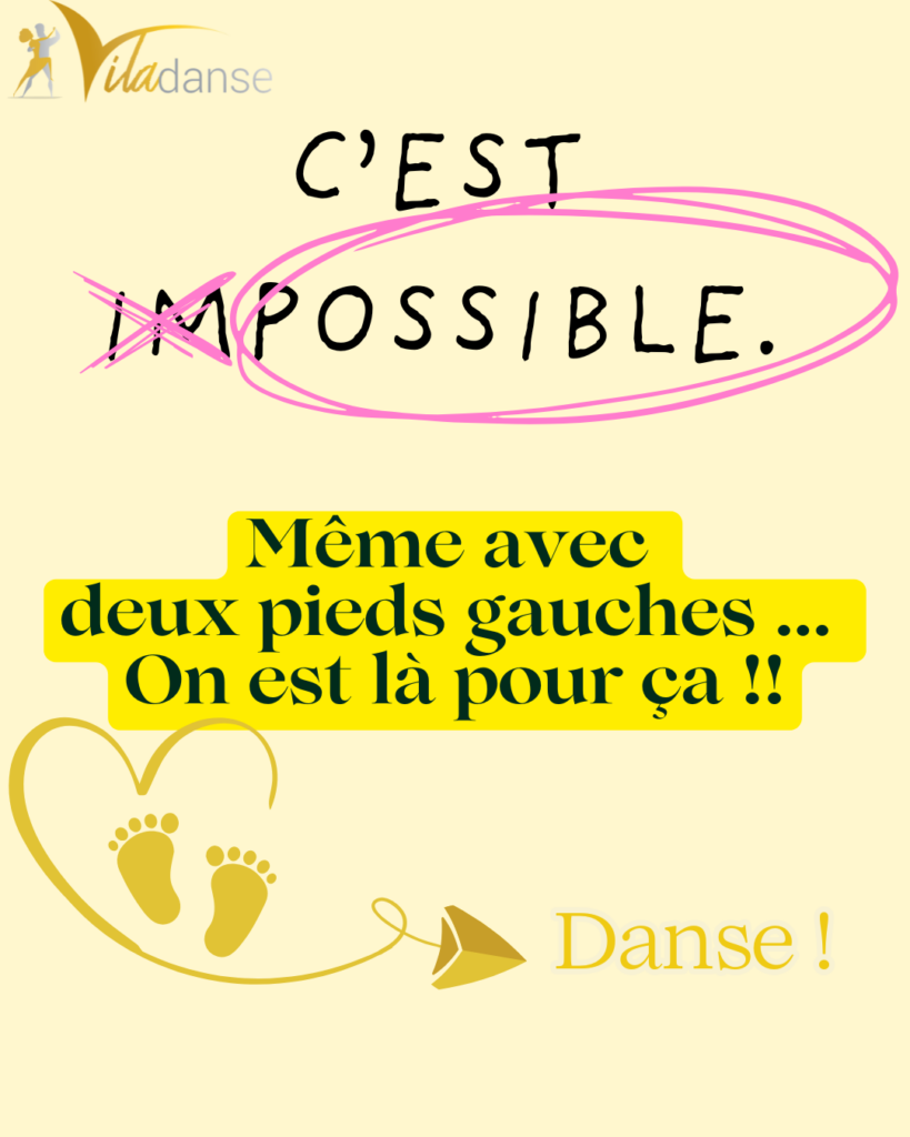 Cours de danse à domicile avec Viladanse, Danser avec deux pieds gauches
